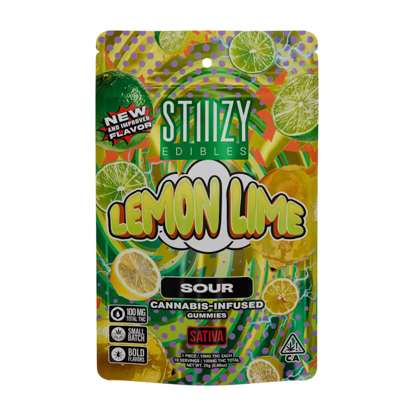 STIIIZY - STIIIZY | Lemon Lime 100mg (Sativa) - Gummies THC Edibles Main Image