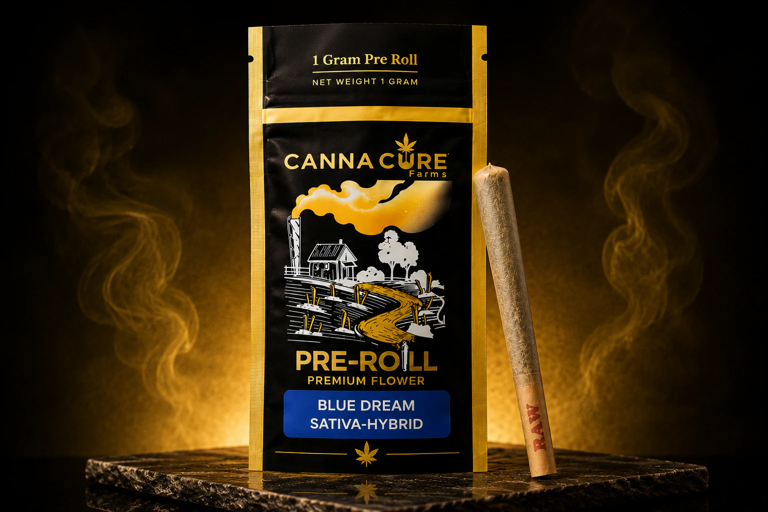 Canna Cure Farms LLC - Canna Cure | 1g Pre-roll | Blue Dream | Sativa-Hybrid  Main Image