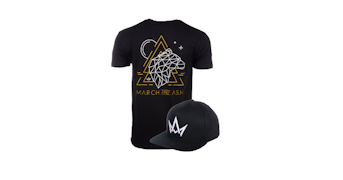 March and Ash - Black Hat Black Bold Logo w/ White Rope - KAMEL