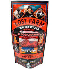 Lost Farm - Blood Orange Chem Dog - (Live Resin Infused) Fruit Chews - 100mg (H) - Lost Farms Main Image