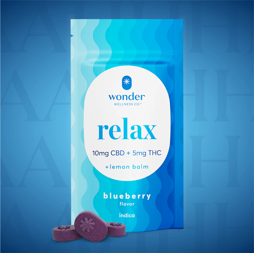 * Wonder Wellness Co. - Wonder | 20pk Gummies | Relax - Blueberry 2:1 CBD:THC | 100mg Main Image