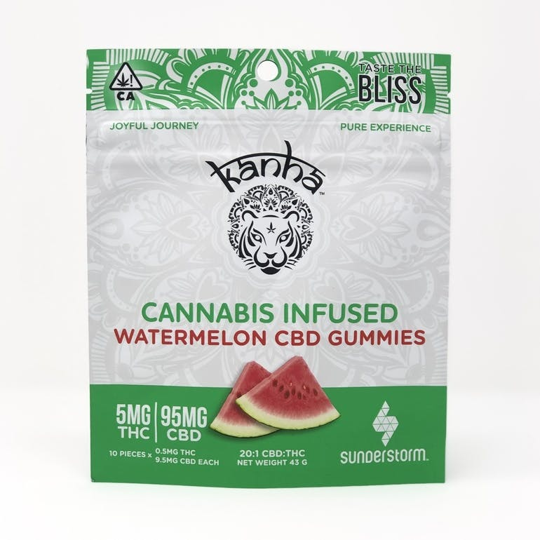 100mg 20:1 Kanha Watermelon Gummies (CBD)