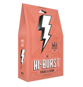 Hi-Burst - Indica Peaches & Cream | 100mg THC Fruit Chews | Hi-Burst