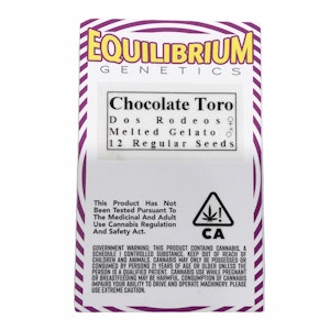 Equilibrium Genetics Seeds Chocolate Toro 12pk