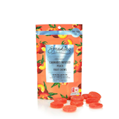 200mg 1:1 CBD Peach Fruit Chews (10mg CBD, 10mg THC - 10 pack) - Smokiez