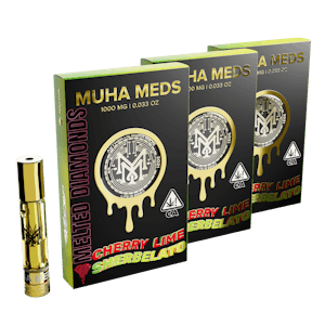 Muha Meds - 1G Cherry Lime Sherblato Melted Diamonds Disposable