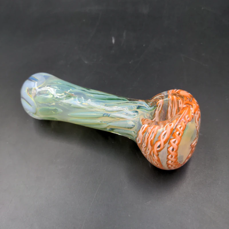 Haven - 4 in Gold Fume Art Hand Pipe Main Image