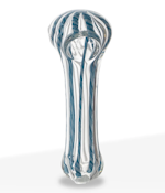 Hand Pipe Classic Glass Spoon Thick Candy Cane Hand Pipe 4" - Glass - Assorted Colors