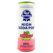 Pabst Blue Ribbon - High Soda - Watermelon Melon - Single - Drinks - 12oz - 25mg