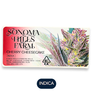 SONOMA HILLS FARM - Sonoma Hills Farm - Cherry Cheesecake - Preroll Pack - 4pk - 3.2g