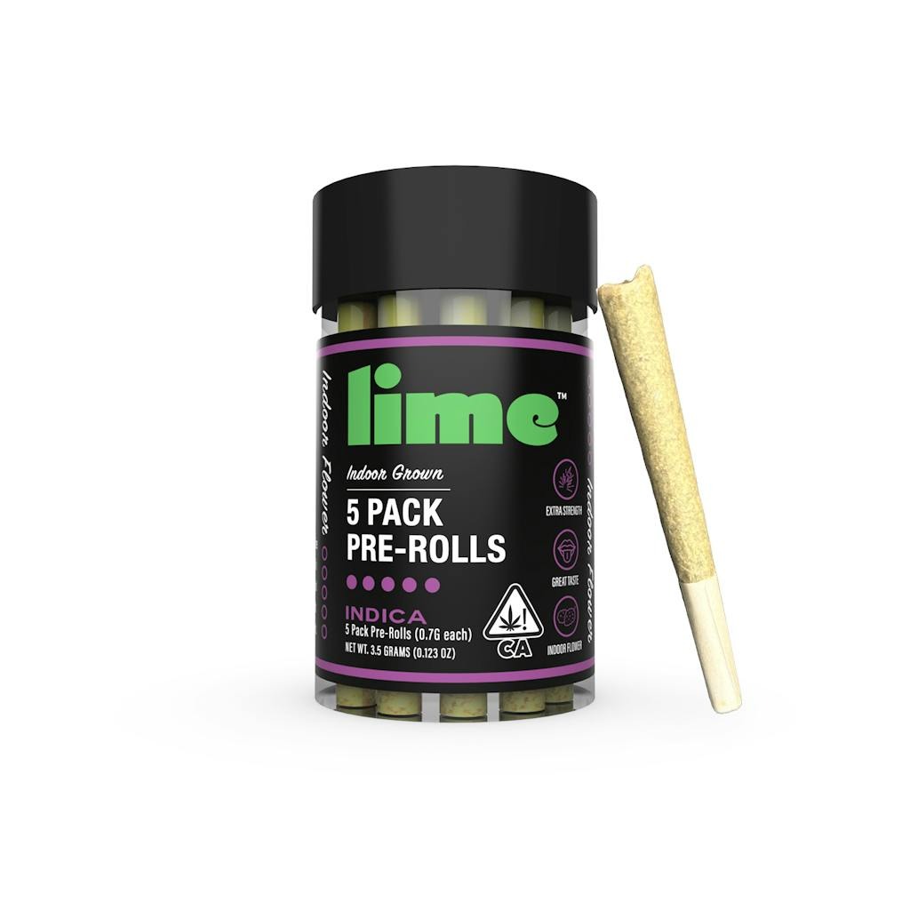 Lime Indica Pre-Rolls 5-Pack 3.5g