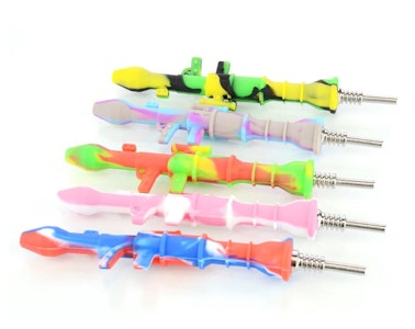 LA Wholesale Kings - 5" Shotgun Silicone Nectar Collector Straw with Titanium Nail