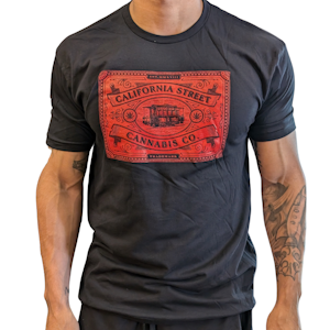 CALIFORNIA STREET CANNABIS CO - CSCC Shirt - S - Black / Red logo