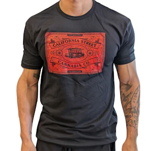 CALIFORNIA STREET CANNABIS CO - CSCC Shirt - L Black / Red logo