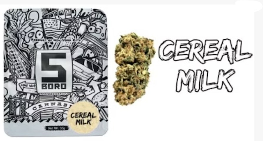 5 Boro Cannabis - Cereal Milk -Hybrid- 29.00% THC | 3.5g (Flower) Package | 5 Boro      -hh5 middle