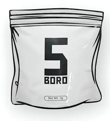 5 Boro Cannabis - Blue Hawaiian -Sativa- 22% THC | Dominant Hybrid- Flower Pouch 3.5g | 5 Boro       -hh5 BACK