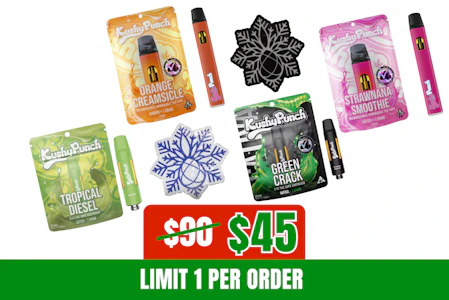 Kushy Punch - 50% 4g Kushy Punch Vape BOGO Bundle