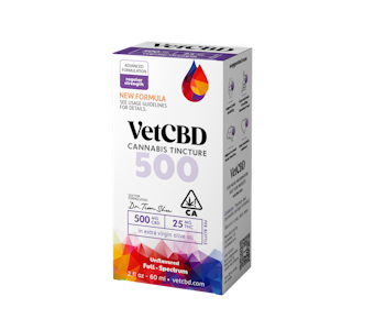 VETCBD - Vet CBD - 20:1 Tincture - 2oz - 500mg CBD/25mg THC