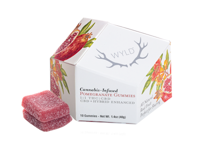 Wyld - Pomegranate 1:1 100mg Gummy 10pk - WYLD
