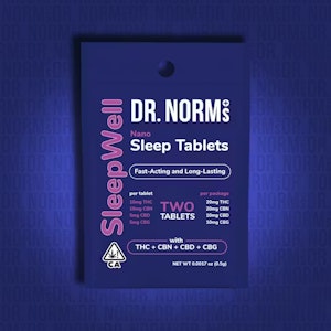 DR NORM'S - [Dr. Norm's] Nano Tablet 2 Pack - 1:1 - 20mg - Sleep Well (THC:CBN))