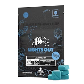 Lights Out 1:1 Cloudberry Sugar Free Gummies (THC:CBN)