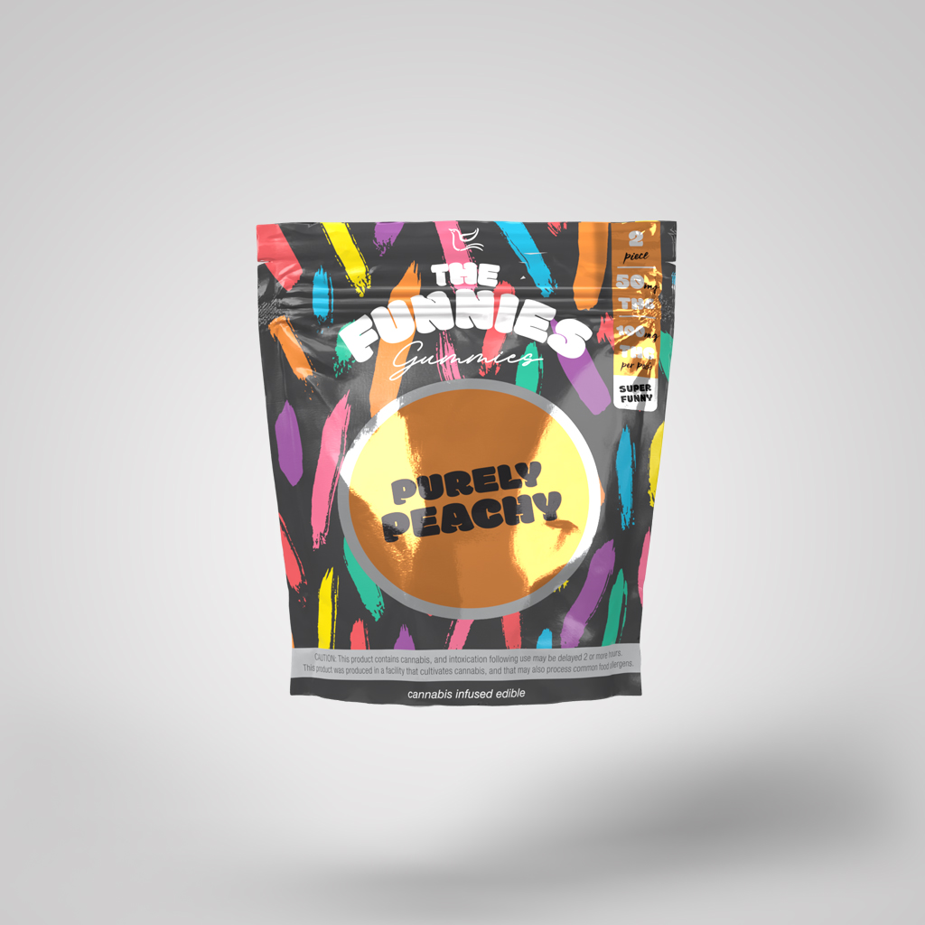 The Funnies Gummies | 2pk | Purely Peach | 100mg -