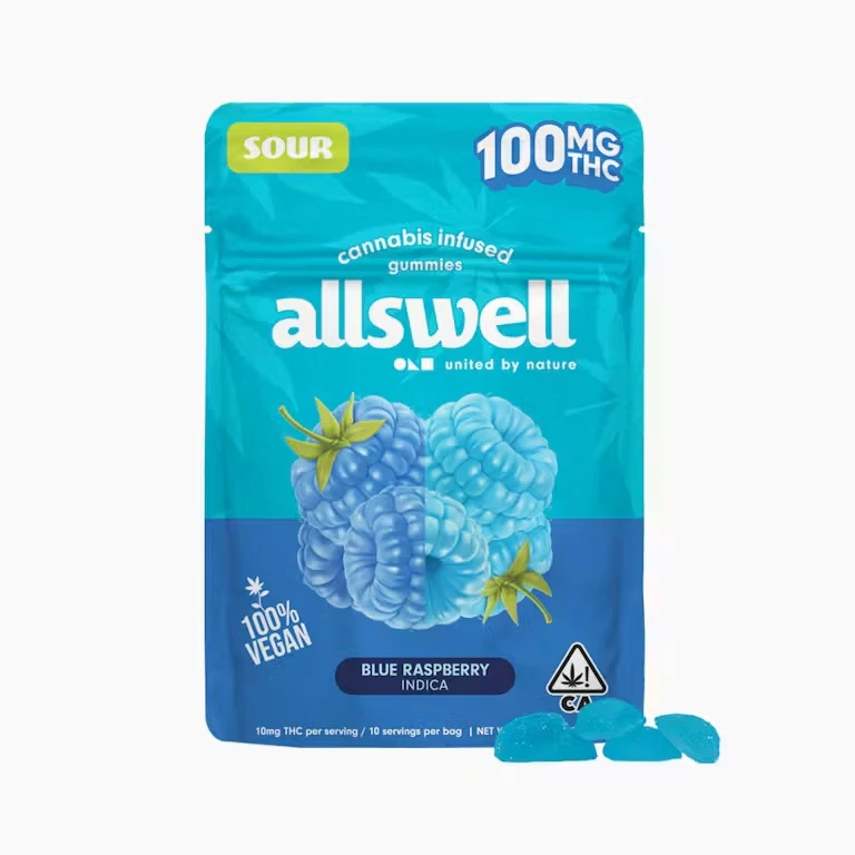 Allswell - Allswell - Edible - Gummies - Sour Blue Raspberry - 100mg Main Image