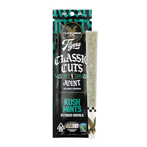 CLAYBOURNE CO. -  1g Kush Mints - Claybourne Flyers Full Flower Pre-roll