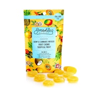 Tropical Fruit Gummies, CBD:THC, 100mg