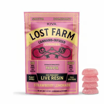 Lost Farms - Lost Farm - Strawberry Lemonade 'Napa' - Resin Gummy - 10 x 10mg Main Image
