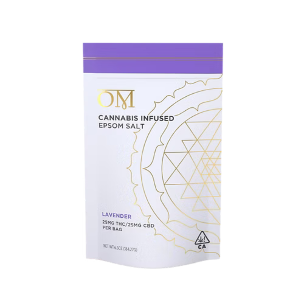 50mg THC Lavender Epsom Salt (25mg THC, 25mg CBD) - OM Living picture
