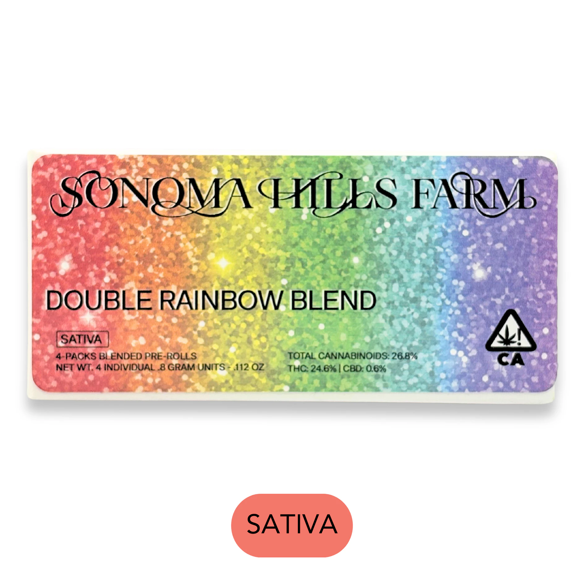 Sonoma Hills Farm - Sonoma Hills Farm - Double Rainbow Blend - Preroll Pack - 4pk - 3.2g Main Image