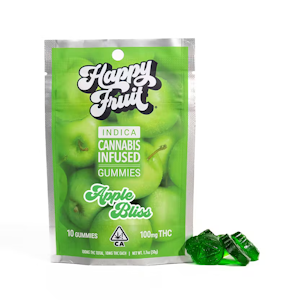 HAPPY FRUIT - Happy Fruit | Sour Apple Bliss 100mg (Indica) - Distillate Gummies