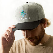 Haven - Main Collection - Heather Grey W/ Black Rim Logo Hat