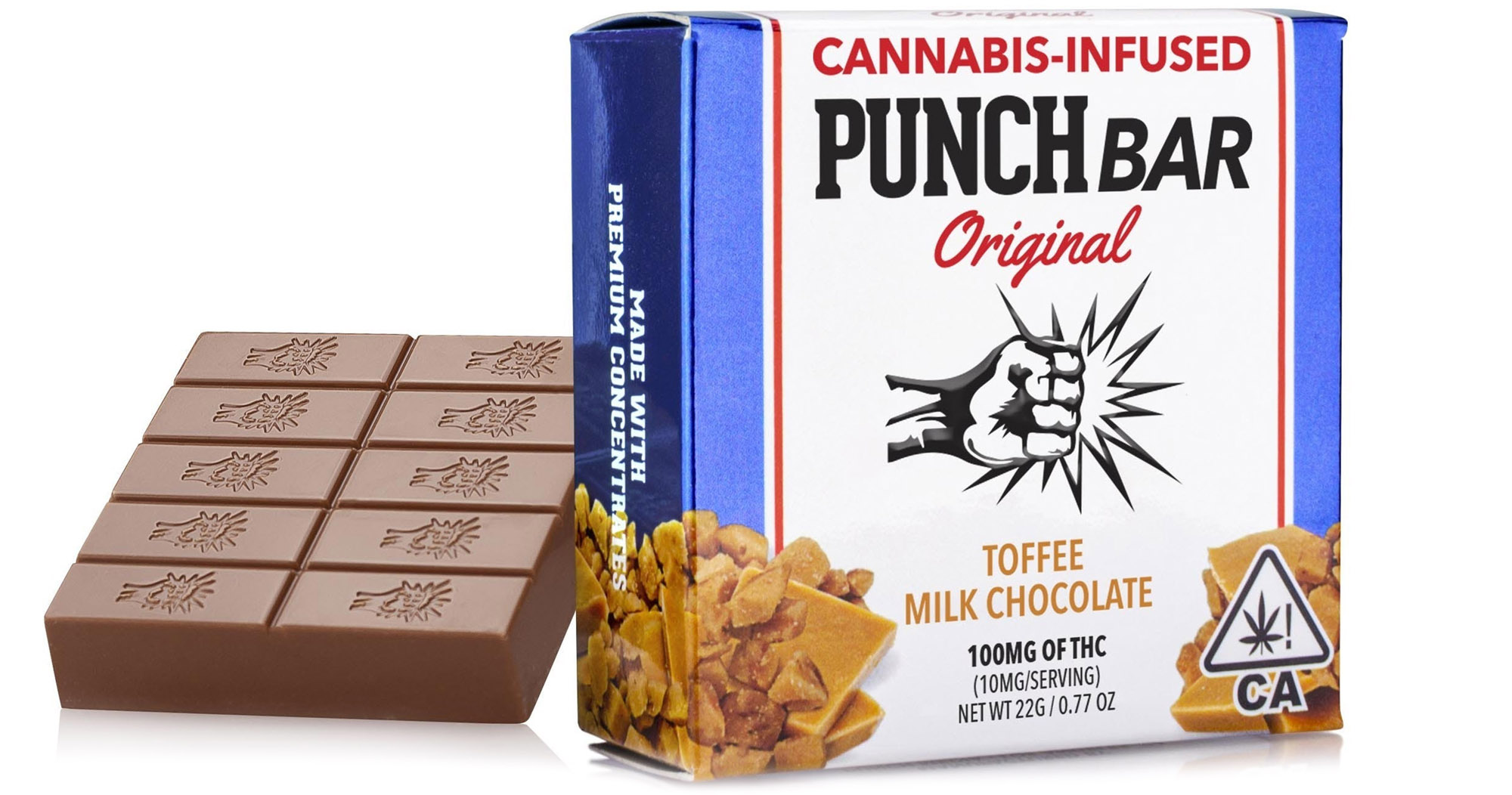 Punch Edibles - Toffee Milk Chocolate Bar - 100mg