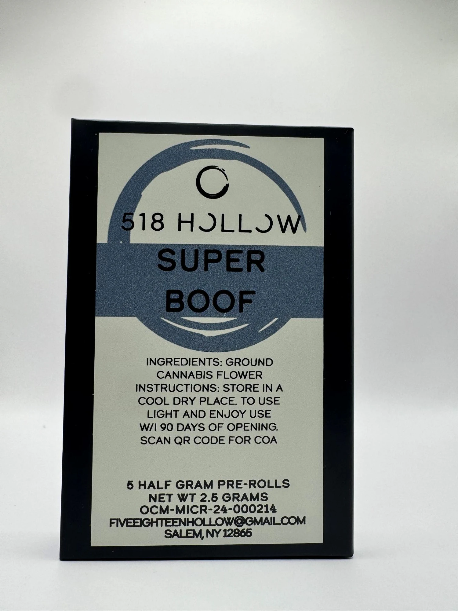 518 Hollow - 518 Hollow - Super Boof - 27% THC - 0.5g x 5pk - Preroll Main Image