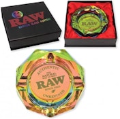 Raw Glass Ashtray Rainbow