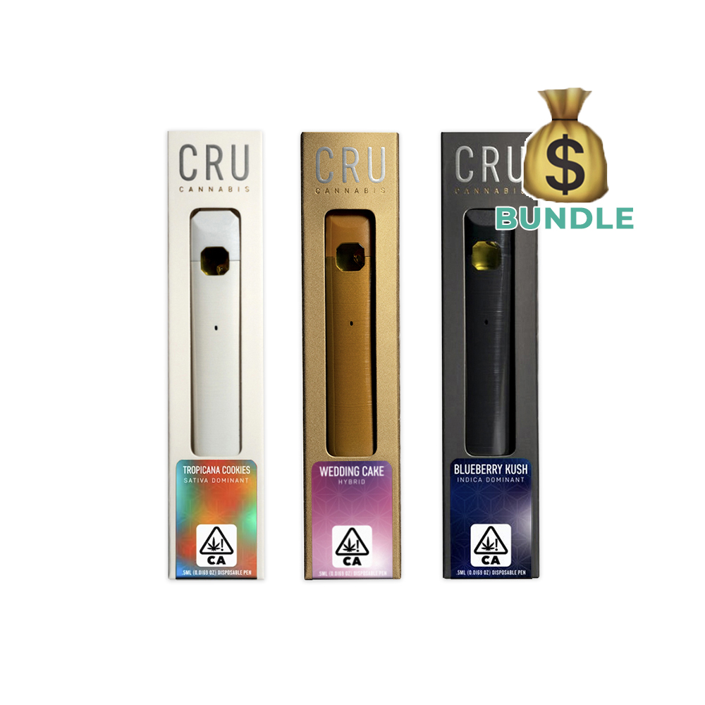 CRU Disposable Pen Bundle [3x 0.5 g] Cannabis Delivery Menu Juva