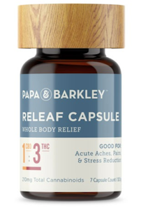 Papa & Barkley - 1:3 Releaf Capsules 7 Count THC Rich