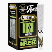 Claybourne Co. - 2.5g - 5ct Flyers Frosted Infused Pre Rolls - Lemon Lime Kush