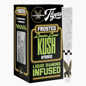 CLAYBOURNE CO. - Claybourne Co. - 2.5g - 5ct Flyers Frosted Infused Pre Rolls - Lemon Lime Kush