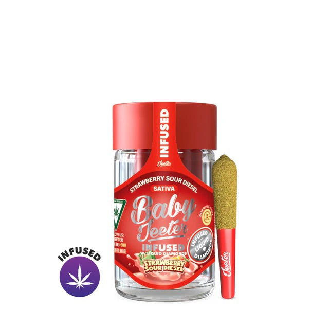 Jeeter - Jeeter Strawberry Sour Diesel Baby Jeeter Infused Pre-Rolls 2.5g Main Image