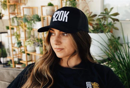 420 KINGDOM - 420k- Black/ White snapback