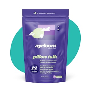 AYRLOOM - Ayrloom | Pillow Talk Blueberry Lavender 1:1 (5mg THC : 5mg CBN) (Vegan & Gluten Free)