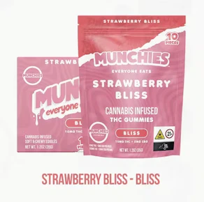 Munchies | Edible | Gummies - Strawberry - Bliss | 100mg