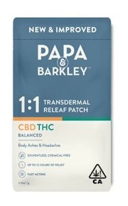 Papa & Barkley - Papa & Barkley Releaf Patch 1:1 CBD:THC
