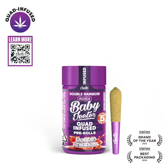 Jeeter - Baby Jeeter Quad-Infused 5pk Prerolls 2.5g Double Rainbow Main Image