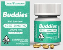 Buddies: 100mg Hybrid Liquid Diamonds Capsules 4x25mg