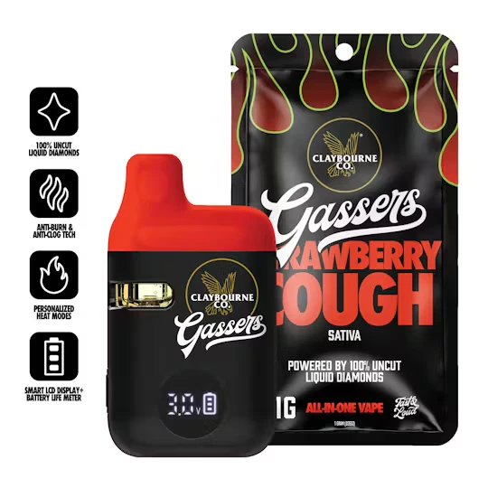 Claybourne Co. - Claybourne Gassers All-in-One 1g Strawberry Cough Main Image