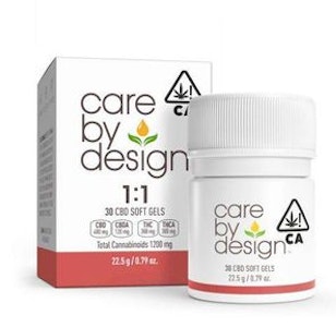 CARE BY DESIGN - [Care By Design] CBD Soft Gels - 1:1 - 30ct